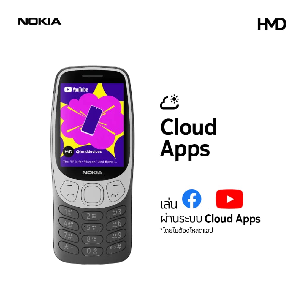 Nokia 3210 4G (2024). มือถือปุ่มกด 2 ซิม พร้อมวิทยุ FM (รับประกันศูนย์ไทย 1 ปี) https://lnwchill.com
