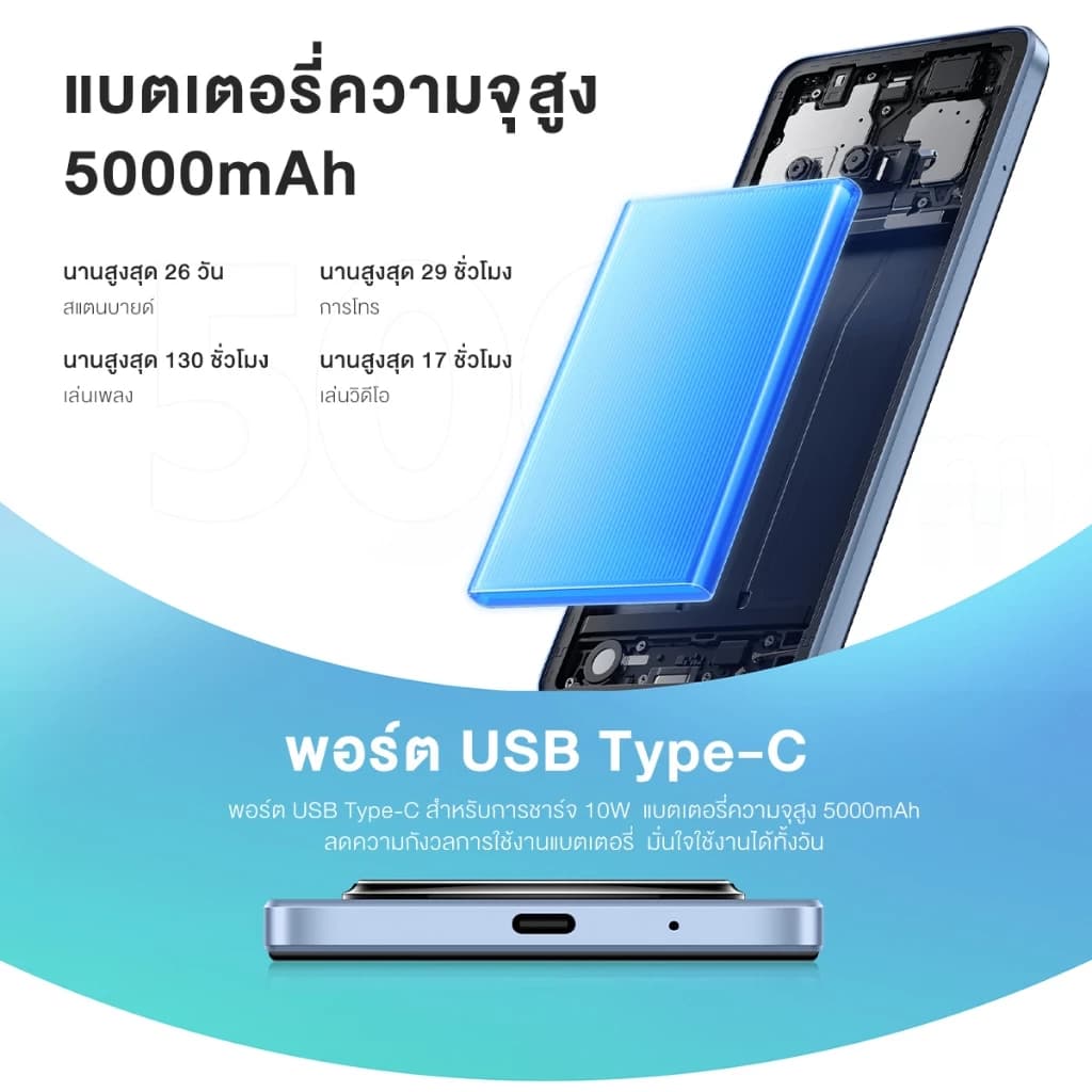 Xiaomi Redmi A3 3+64/4+128 โทรศัพท์มือถือ จอแสดงผล 6.71" 90Hz ปลดล็อคลายนิ้วมือด้านข้าง แบตอึด 5000mAh https://lnwchill.com