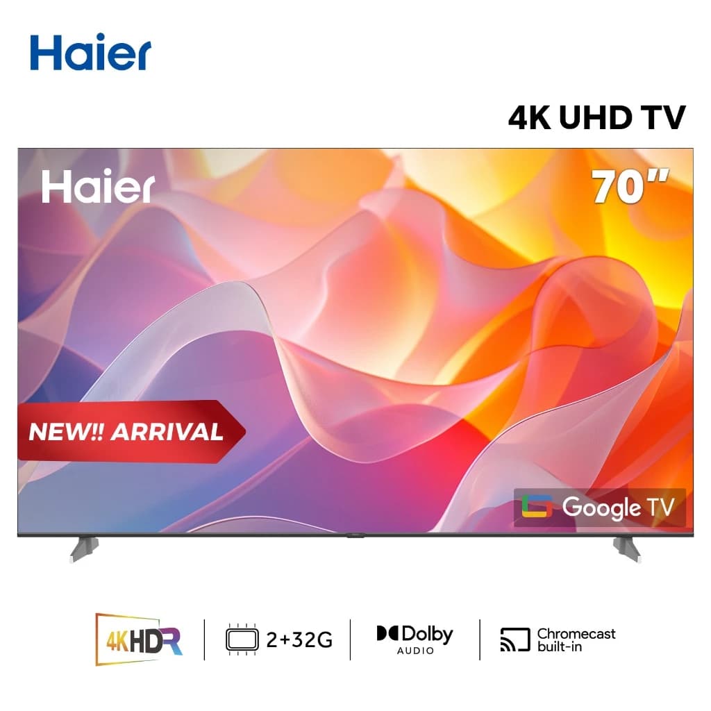 Haier TV รุ่น H70K6UG 70" 4K HDR10 Ultra HD Smart Google TV with Dolby Audio https://lnwchill.com