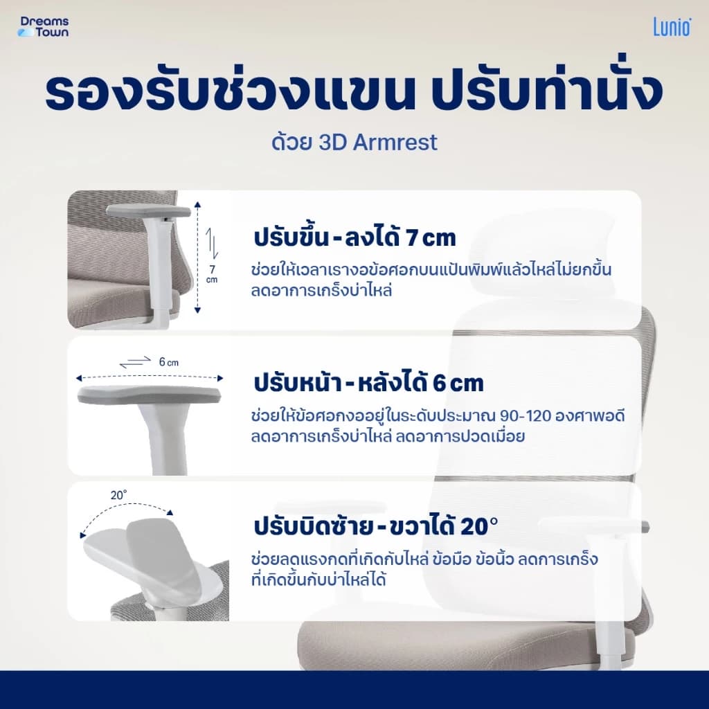 Lunio Ergo Starlight เก้าอี้ทำงาน เก้าอี้คอม เก้าอี้สีเทา นุ่มสบาย ตามหลักสรีระศาสตร์ Ergonomic เหมาะกับคนสูง 150-175 cm ใช้ผ้าตาข่าย ระบายอากาศดีเยี่ยม นั่งนานไม่ร้อน ไม่เมื่อย https://lnwchill.com