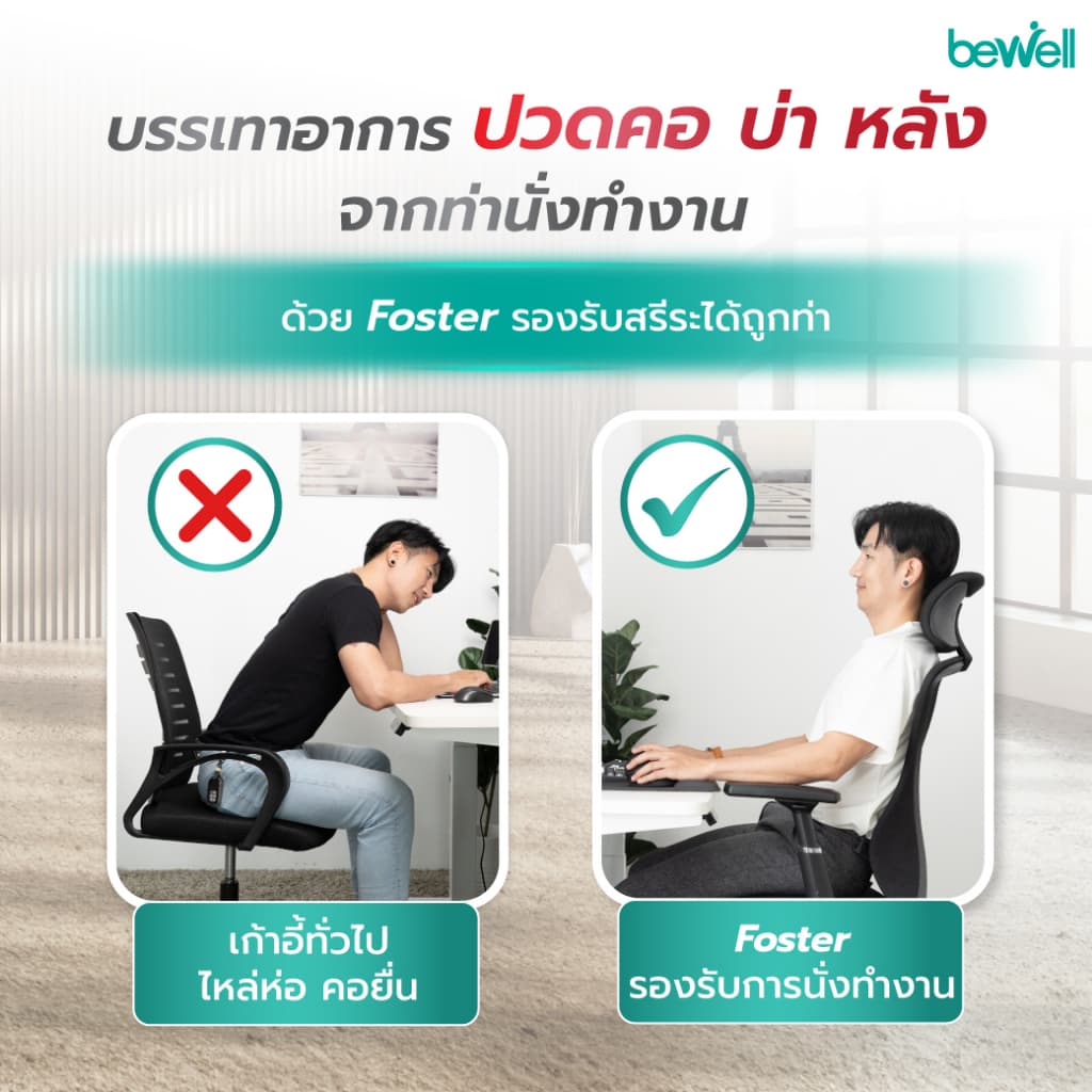 Bewell FOSTER เก้าอี้ทำงานเพื่อสุขภาพ Ergonomic เก้าอี้สีดำ ปรับเอนพนักพิงได้ถึง 90-108 องศา และล็อคองศาที่ต้องการ ระบายอากาศดีเยี่ยม ที่วางแขนแบบ 3D https://lnwchill.com