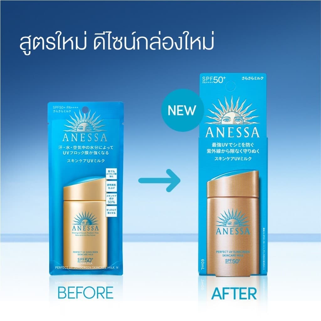 Anessa [พิเศษ 990฿]อเนสซ่า เพอร์เฟค ยูวี ซันสกรีน สกินแคร์ มิลค์ NA SPF50+ PA++++ 60 มล. ฟรี เดย์ เซรั่ม 6 มล https://lnwchill.com