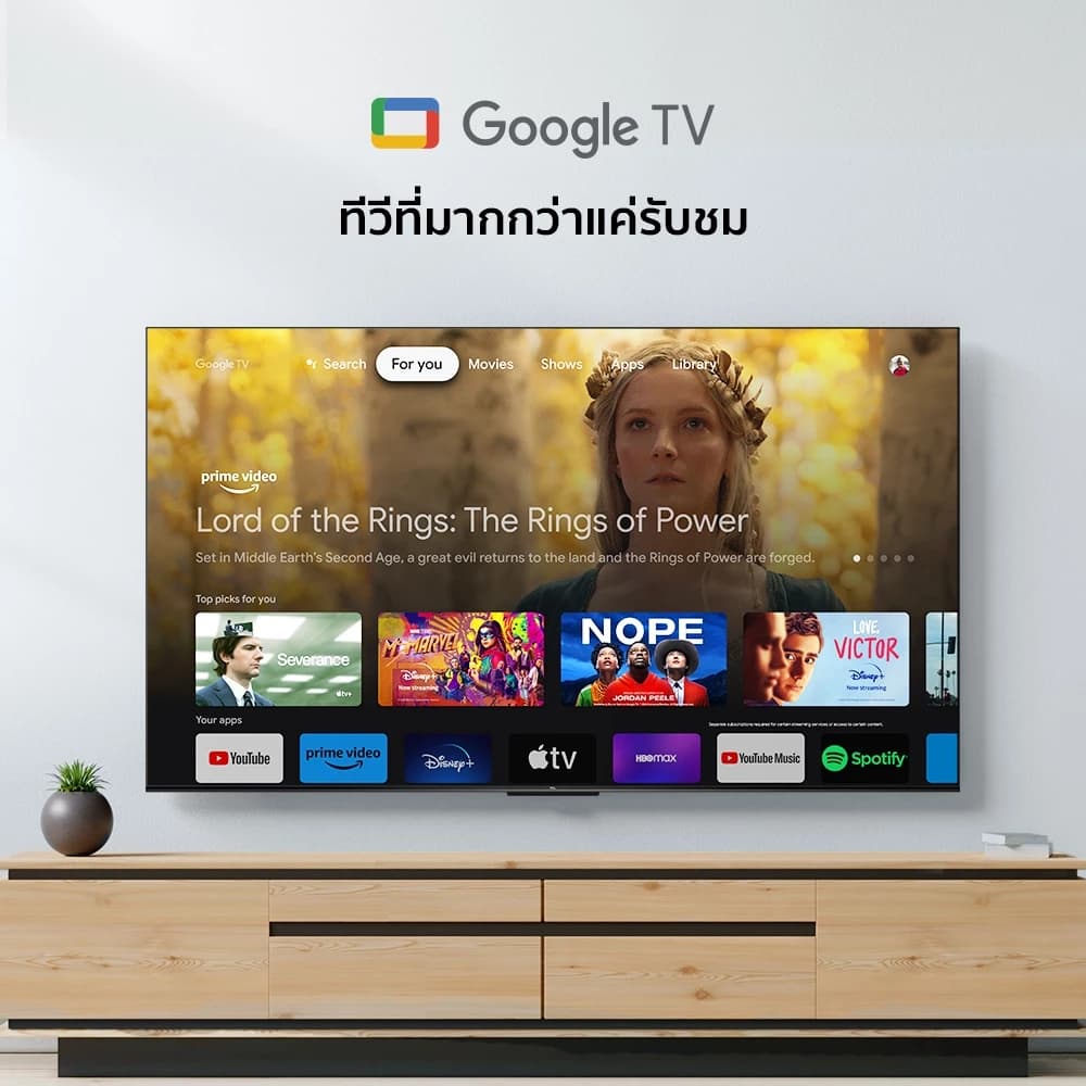 TCL 55V6B ขนาด 55 นิ้ว TV ทีวี LED 4K UHD Google TV รองรับ WiFi ระบบปฏิบัติการ Google/Netflix & Youtube, Voice search https://lnwchill.com