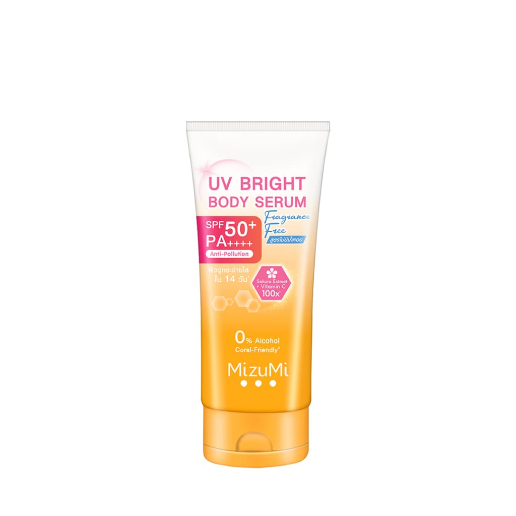 MizuMi UV Bright Body Serum Fragrance Free (180 ml) เซรั่มกันแดดทาผิวกาย เบาสบายผิว สูตรอ่อนโยน ไม่มีน้ำหอม https://lnwchill.com