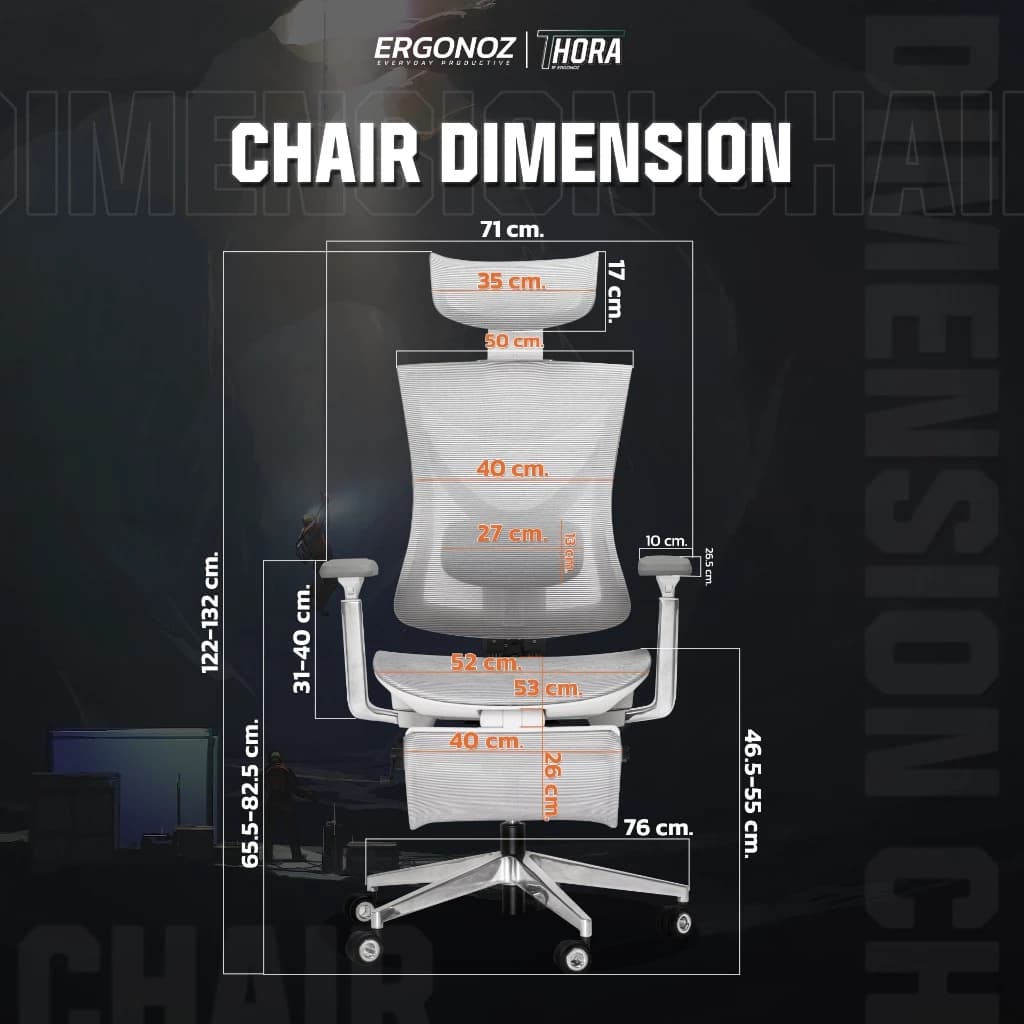 ERGONOZ เก้าอี้ทำงาน รุ่น THORA Professional Ergonomic chair เก้าอี้สีเทา เก้าอี้สีดำ เก้าอี้คอมพิวเตอร์ เพื่อสุขภาพ รับน้ำหนักได้ 136 kg. https://lnwchill.com