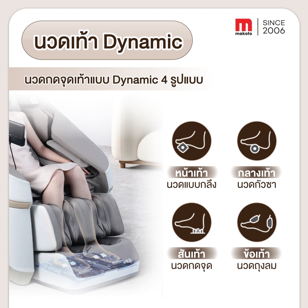 Makoto Curve เก้าอี้นวดไฟฟ้า 12 โปรแกรมการนวดอัตโนมัติ ระบบสแกนร่างกาย ปรับตำแหน่งการนวด เก้าอี้นวด Zero Gravity นวดแบบผสมผสาน นวดสั่น นวดคลึง นวดกดจุด นวดทุบ ปรับปรุงคุณภาพการนอนหลับ https://lnwchill.com