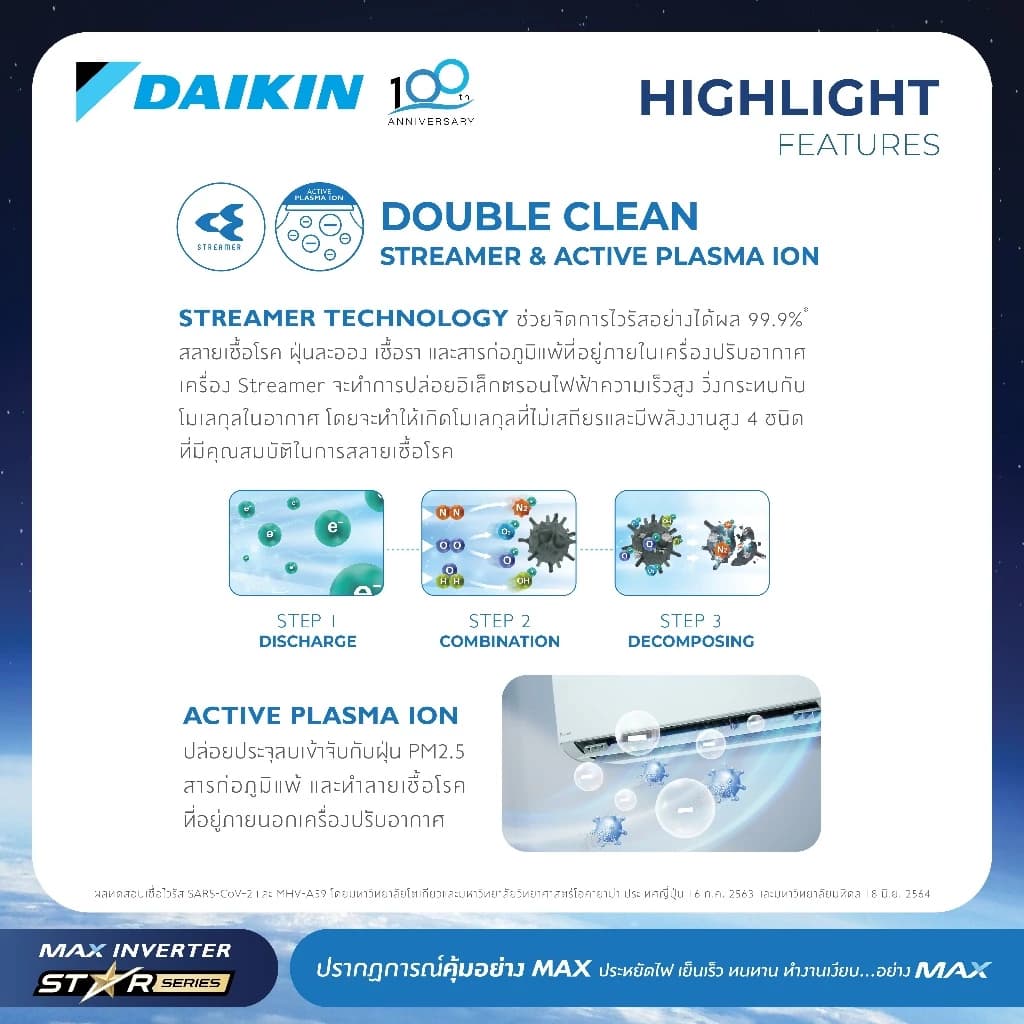 Daikin แอร์ไดกิ้น - MAX INVERTER (STAR KZ SERIES) FTKZ-Y 9000-24000 BTU https://lnwchill.com