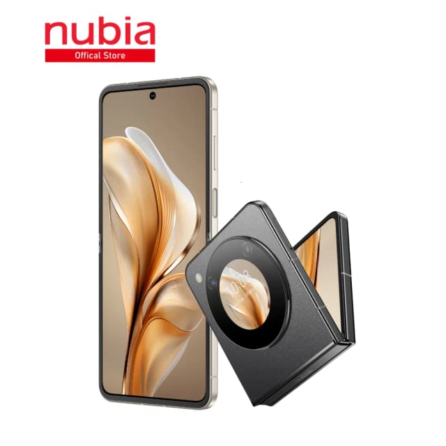 Nubia Flip 5G 8+256GB (ขยายแรมสูงสุด20GB) - ฟรี!! ZTE Power bank 10000mAh l หน้าจอ 6.9" Amoled FHD+120Hz l กล้องคู่ 50MP