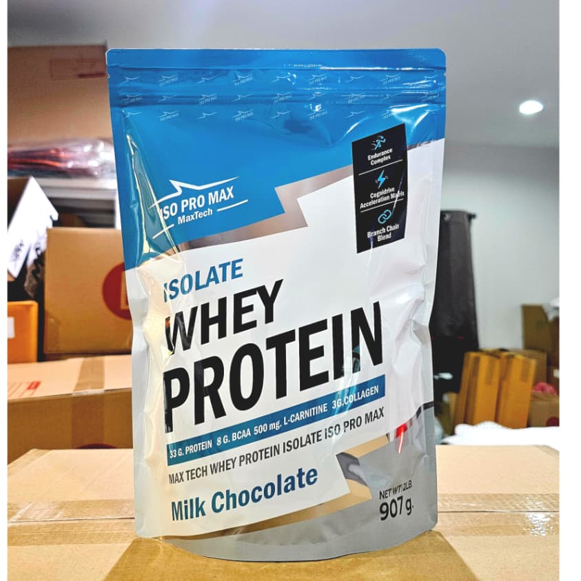 MaxTech ISO PRO MAX รุ่น V.32 เวย์โปรตีน ไอโซเลท โปรตีนสูง 33 กรัม สูตรลดไขมัน เพิ่มกล้ามเนื้อ รสช็อคโกแลต ขนาด 2 ปอนด์ https://lnwchill.com