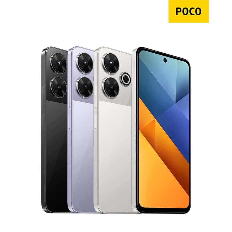 POCO M6 6GB+128GB/8GB+256GB 6.79" 90Hz FHD+ display, กล้องหลักระดับโปรความละเอียด 108MP, รองรับชาร์จเร็ว 33W https://lnwchill.com