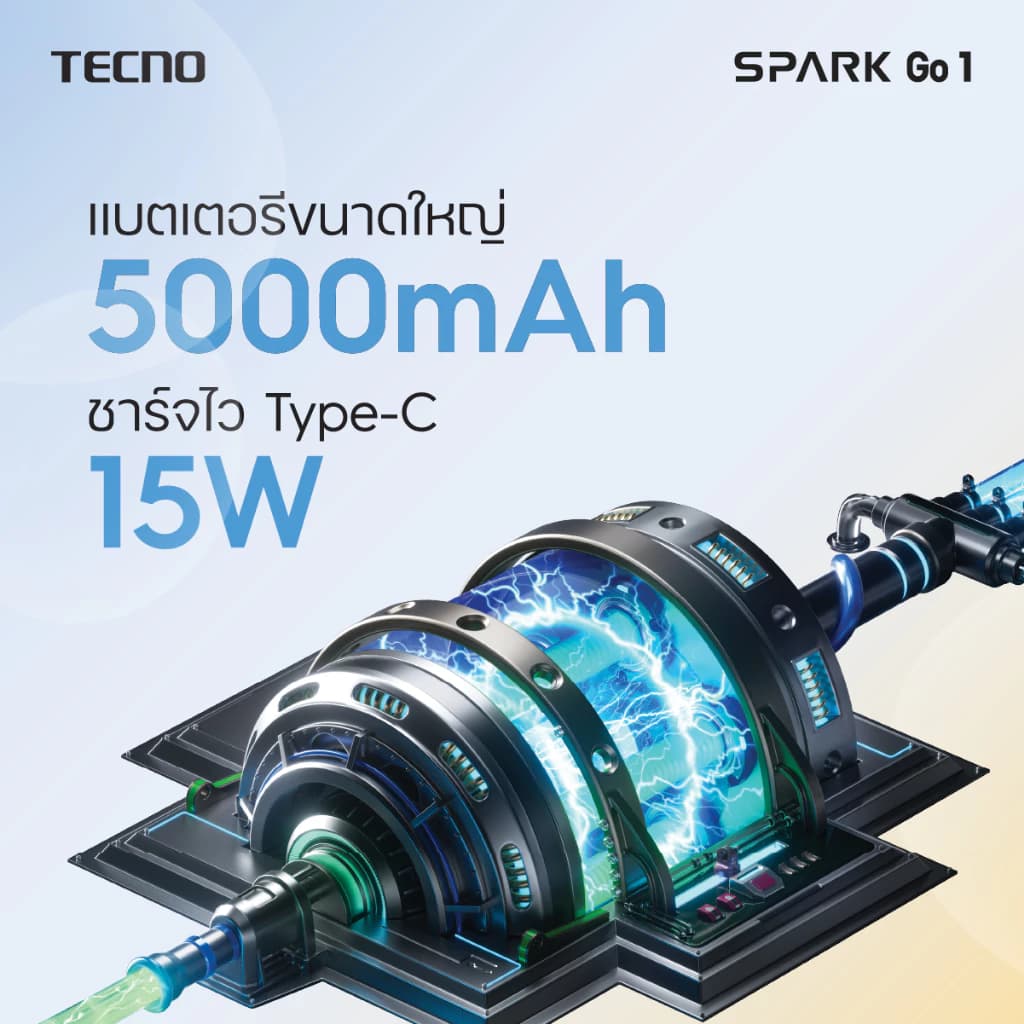 Tecno Spark Go1s (3+64) | 5000mAh Fast Charge15W| 6.67" 120Hz| 8MP| รับประกัน 13 เดือน https://lnwchill.com