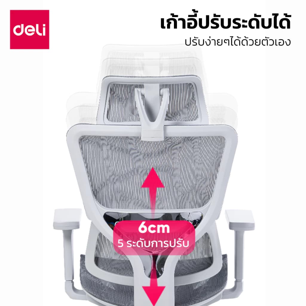 Deli เก้าอี้สีดำ เก้าอี้สำนักงาน เก้าอี้ผู้บริหาร ที่นั่งออฟฟิศ เก้าอี้ทำงานเพื่อสุขภาพ นุ่มสบาย ตามหลักสรีระศาสตร์ Ergonomic ระบายอากาศดีเยี่ยม นั่งทำงาน มีพนักพิงศีรษะ ล้อเลื่อน ปรับเอนได้ เกรดพรีเมี่ยม Office Chair https://lnwchill.com