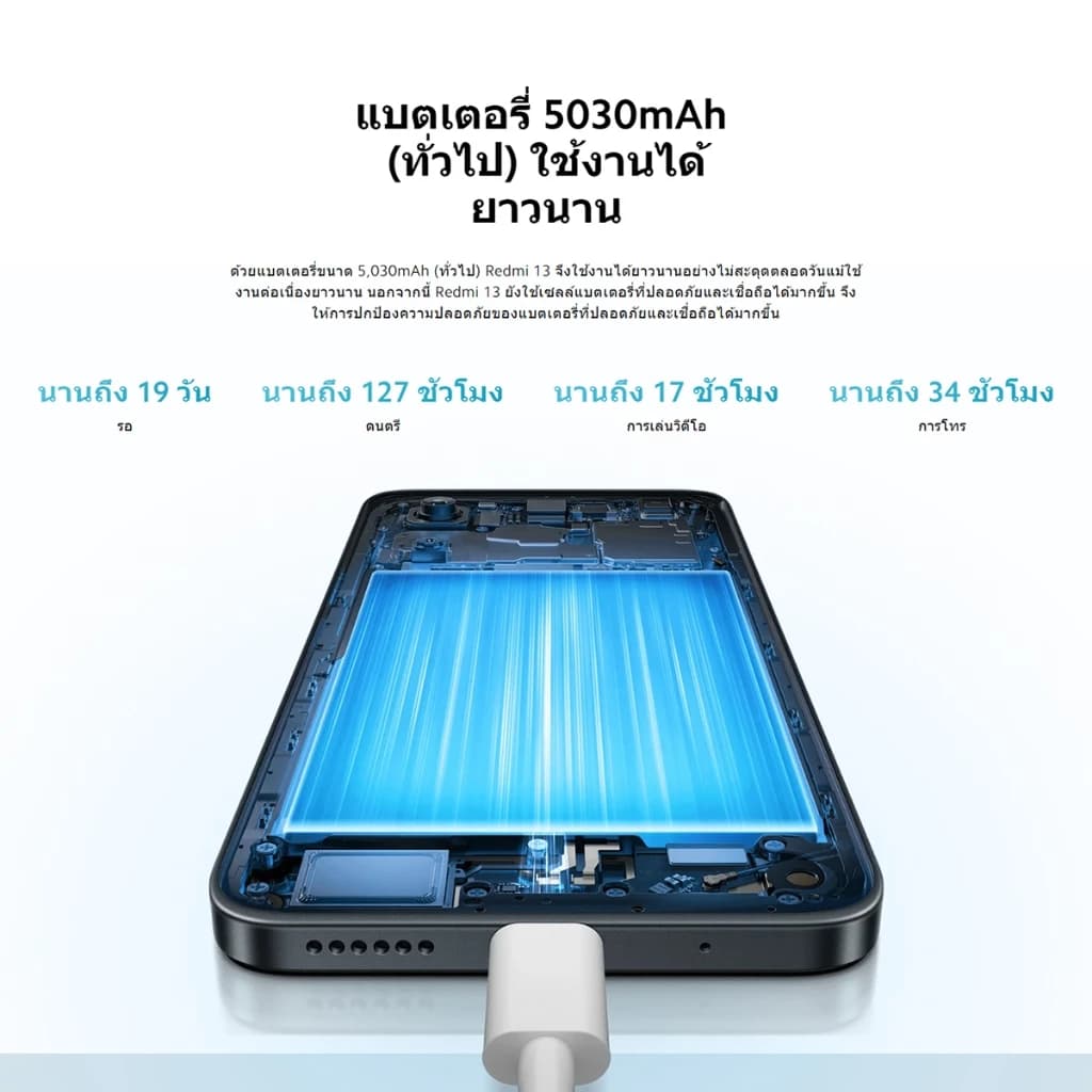 Xiaomi Redmi 13 8GB+128GB โทรศัพท์มือถือ น้าจอ 6.79"FHD+ 90Hz ชาร์จเร็ว 33W กล้องระดับ 108MPขุมพลัง Xiaomi HyperOS https://lnwchill.com