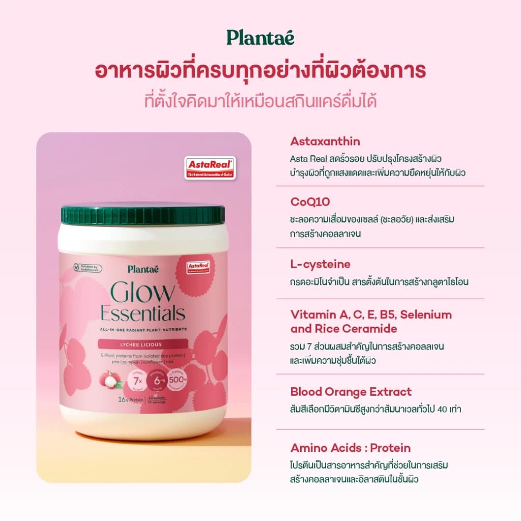 Plantae แอสต้าแซนธิน Astaxanthin CoQ10 Collagen ชนิดผงชงดื่ม อาหารผิว https://lnwchill.com