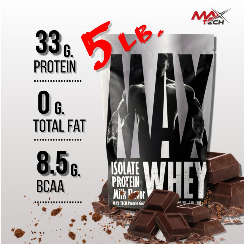 MaxTech Isolate เวย์โปรตีนไอโซเลท โปรตีนสูง 33 กรัม ขนาด 5 ปอนด์ สำหรับสร้างกล้ามเนื้อ ปราศจากไขมันและน้ำตาล รสช็อกโกแลต https://lnwchill.com
