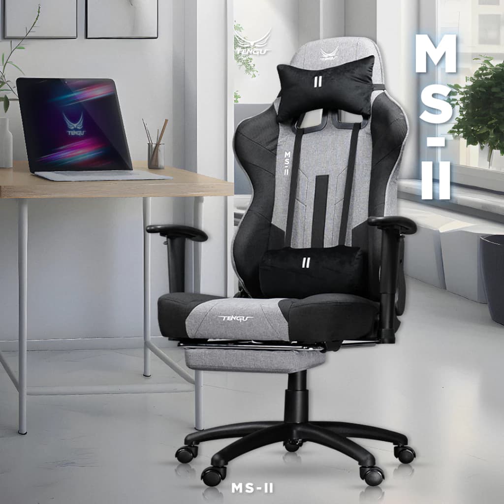 Tengu MS-ll เก้าอี้เกมมิ่ง gaming chair E-Sport รุ่น MS-ll เก้าอี้สีเทา เก้าอี้สีดำ เก้าอี้สีขาว รับน้ำหนัก 150 kg. เอนนอนได้ 180 องศา แขนปรับ 3D เก้าอี้เกมมิ่งเพื่อสุขภาพ https://lnwchill.com