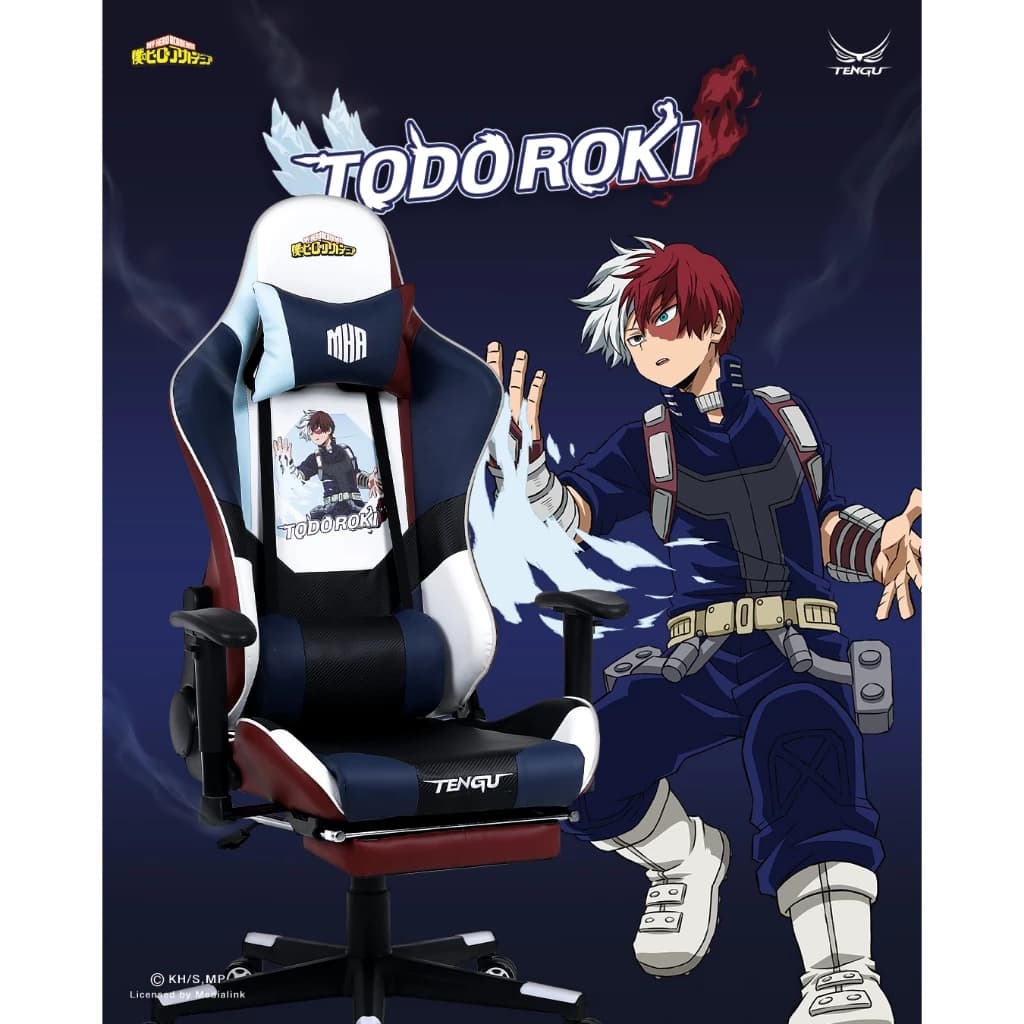 Tengu เก้าอี้เกมมิ่ง รุ่น My Hero Academia x Tengu เก้าอี้เกมมายฮีโร่ เก้าอี้สีเขียว สีเขียวหัวเป็ด เก้าอี้สีส้ม เก้าอี้สีกรมท่า Gaming Chair e-sport ลิขสิทธิ์แท้ Deku/Bakugo/Todoroki https://lnwchill.com