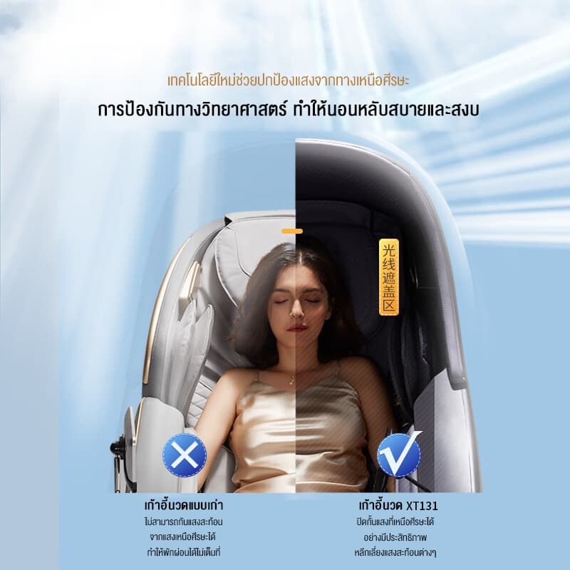 XUTI รุ่น เก้าอี้นวดไฟฟ้า นวดแผนไทยหลายฟังก์ชัน ระบบไร้แรงโน้มถ่วง Zero Gravity ดีไซน์แคปซูลอวกาศ มอบประสบการณ์การนวดทั่วร่างกายเพื่อการผ่อนคลายขั้นสูงสุด https://lnwchill.com