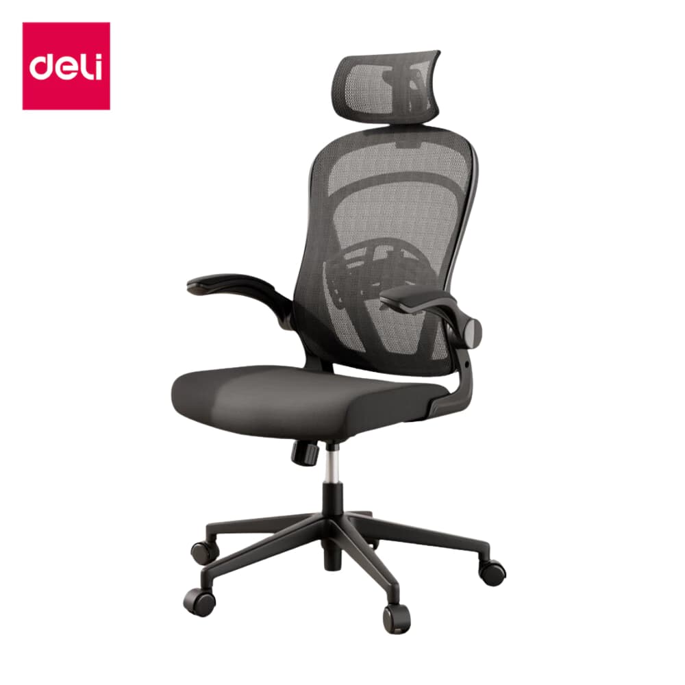 Deli เก้าอี้ทำงานเพื่อสุขภาพ นุ่มสบาย ตามหลักสรีระศาสตร์ Ergonomic เก้าอี้สีดำ เก้าอี้สีเทา ระบายอากาศดีเยี่ยม เก้าอี้ทำงาน เก้าอี้ออฟฟิศ ที่นั่งสำนักงาน พร้อมพนักพิงศีรษะ ที่พักขา Ergonomic Office chair https://lnwchill.com
