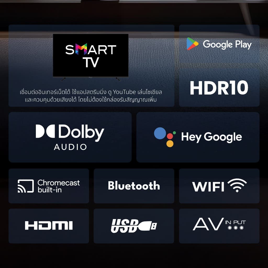 ACONATIC รุ่น 55US800AN สมาร์ททีวี 4K Android 55 นิ้ว พร้อมรีโมทสั่งการด้วยเสียง รับประกัน 3 ปี https://lnwchill.com