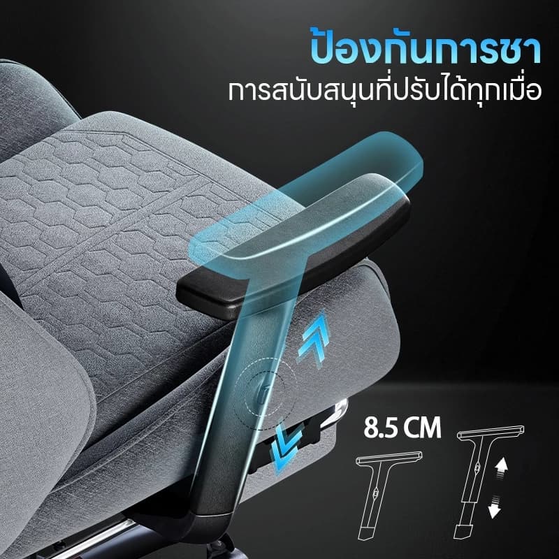 Xpanse เก้าอี้เกมมิ่ง ผ้าเทคนิคคัดสรร gaming chair เก้าอี้คอม ระบายอากาศได้ดี นั่งสบาย สามารถเอนนอนได้ 135° รุ่น Xnova https://lnwchill.com