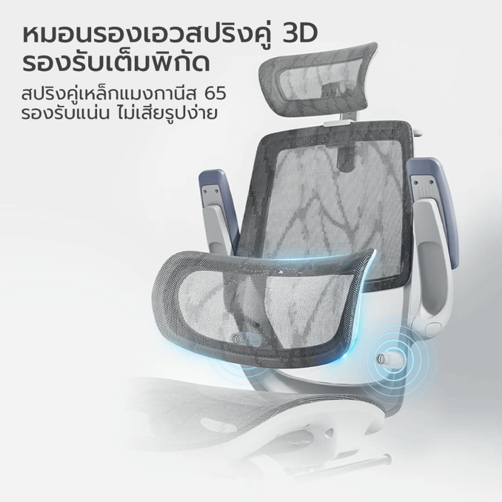 SIHOO รุ่น M59, M59Pro-FT เก้าอี้สุขภาพ Ergonomic รองรับสรีระ ปรับเอนได้ 3 ระดับ พร้อมที่พักเท้า (รุ่น Pro-FT) https://lnwchill.com