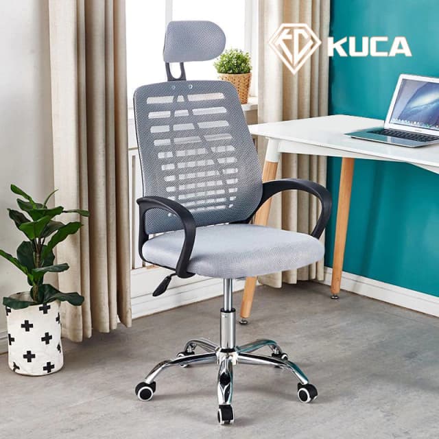 KUCA เก้าอี้สำนักงาน เก้าอี้คอม เก้าอี้ทำงานสไตล์โมเดิร์น เก้าอี้ทำงานเพื่อสุขภาพ ราคาประหยัด ผ้าตาข่ายระบายอากาศดีเยี่ยม รับน้ำหนักได้ถึง 120 kg. [รับประกัน 5 ปี]