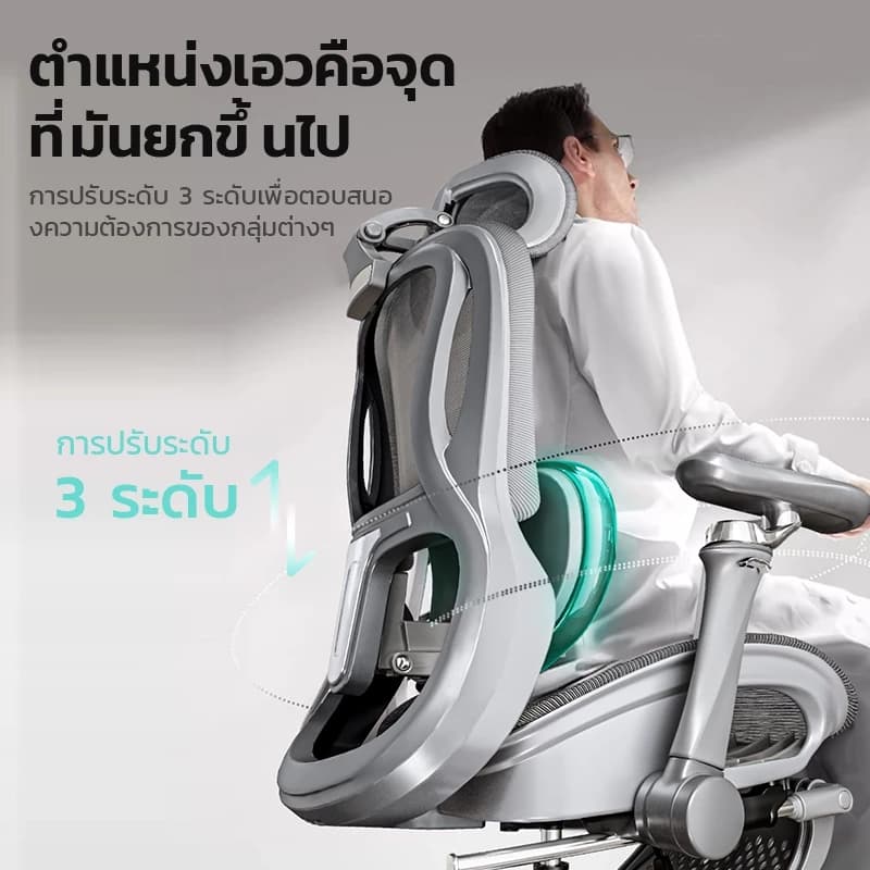 Xpanse รุ่น W202 เก้าอี้สุขภาพ Ergonomic Chair รองรับสรีระและเอวเพื่อการปรับท่าทางให้ถูกต้อง นั่งสบายตลอดวัน https://lnwchill.com