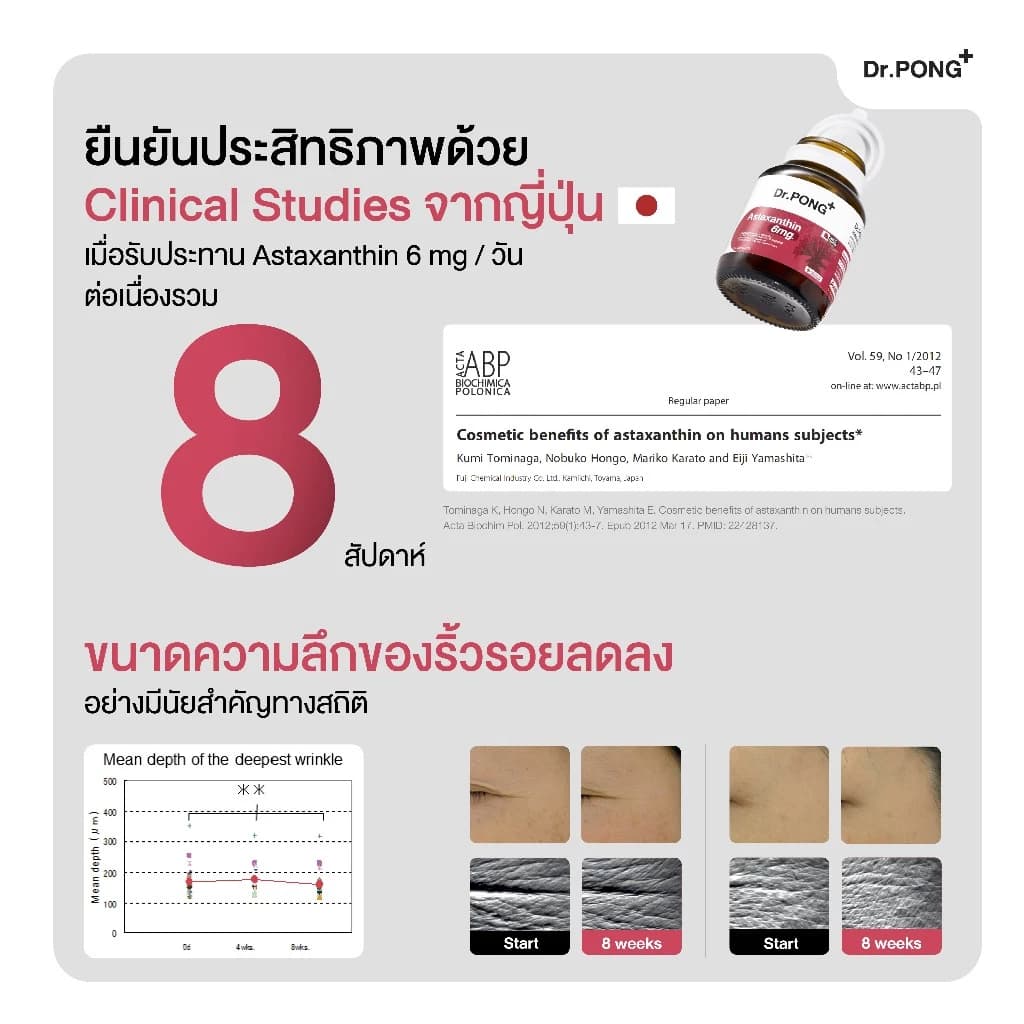 Dr.PONG Astaxanthin 6 mg. AstaREAL แอสตาแซนธิน ดอกเตอร์พงศ์ เนเชอรัล แอสตาแซนธิน 6 มก. https://lnwchill.com