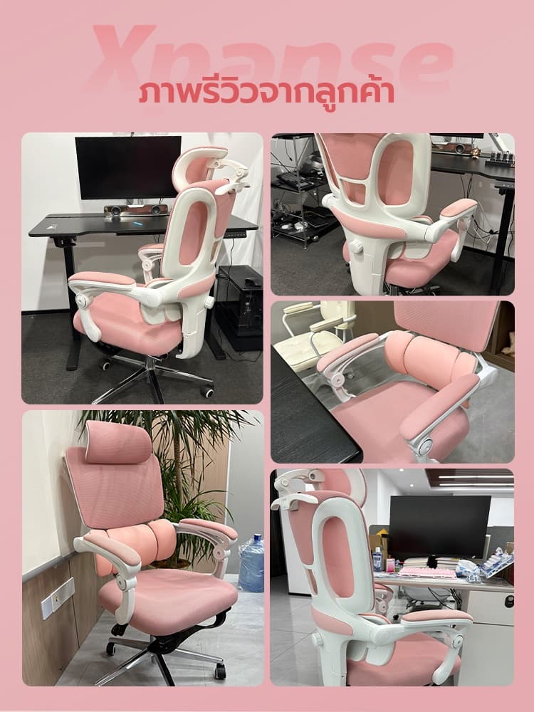 Xpanse X-cherry เก้าอี้สุขภาพ Ergonomic Chair ที่รองเอวพับได้ ระบายอากาศดีเยี่ยม พยุงหลังให้นั่งสบายเหมาะสำหรับทำงานและเล่นเกมยุคใหม่ https://lnwchill.com