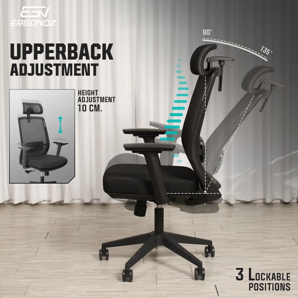 ERGONOZ รุ่น EGN-UNO-G เก้าอี้เพื่อสุขภาพสีเทา พนักพิงตาข่าย PET ระบายอากาศดีเยี่ยม ปรับระดับได้รอบทิศทาง รองรับสรีระลดอาการปวดเมื่อยได้อย่างมีประสิทธิภาพ https://lnwchill.com