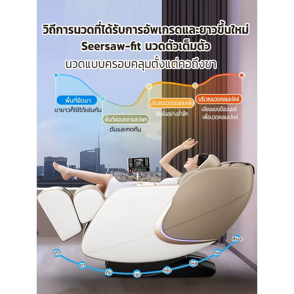 OSAM รุ่น OS8211 เก้าอี้นวดไฟฟ้า ระบบนวดแบบรางลูกกลิ้งอัตโนมัติ นวดครบจุดสำคัญ พร้อมรีโมทภาษาไทย เพื่อการผ่อนคลายและฟื้นฟูสุขภาพร่างกายอย่างสมบูรณ์แบบในทุกวัน https://lnwchill.com