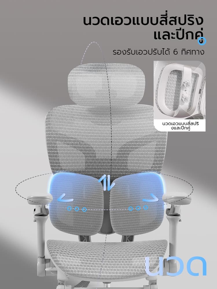Xpanse รุ่น T9 เก้าอี้เพื่อสุขภาพ Ergonomic Chair รองรับเอวระบบสปริง ตาข่าย DuPont ระบายอากาศ ปรับระดับได้ครบวงจรเพื่อความสบายในการทำงานระยะยาว https://lnwchill.com