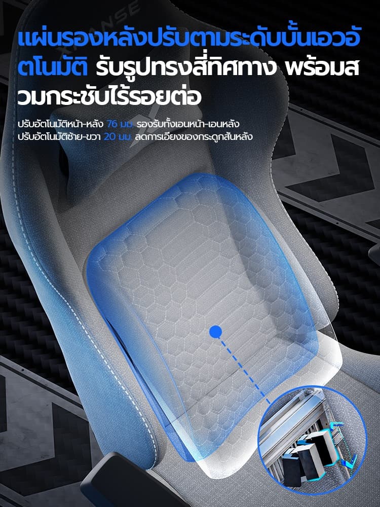 Xpanse รุ่น X-Flex เก้าอี้เกมมิ่ง ปรับรอบเอวอัตโนมัติ รองรับหลังกว้าง ลายมังกรนูน นั่งสบายคลายปวดหลังเพื่อสุขภาพที่ดีในการเล่นเกมและการทำงานระยะยาว https://lnwchill.com