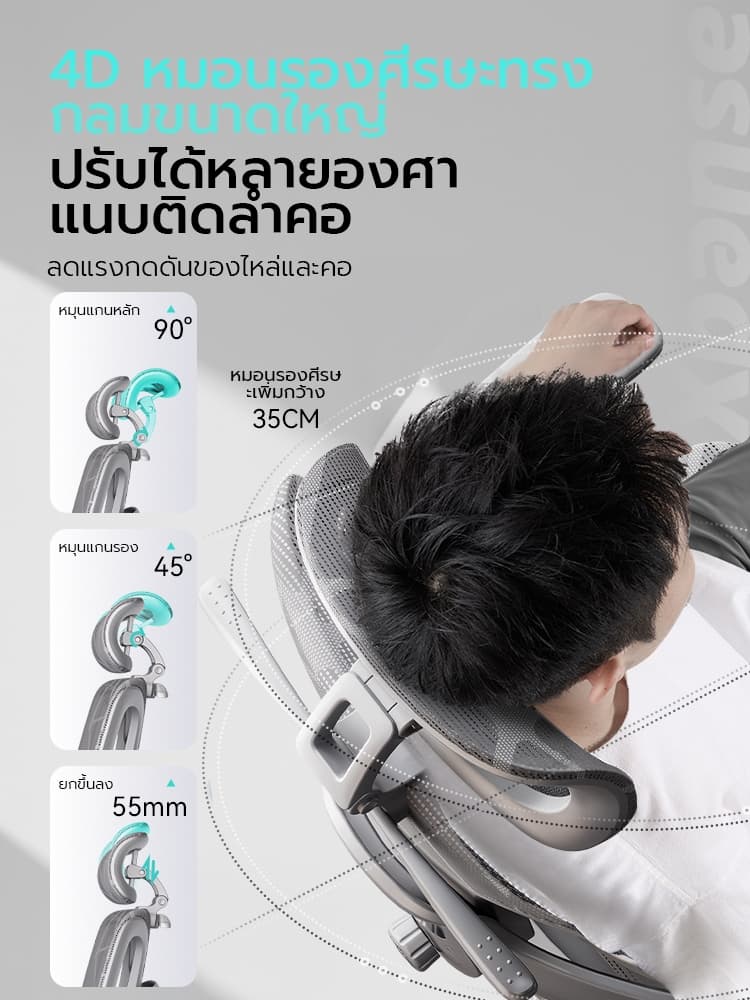 Xpanse รุ่น X905 เก้าอี้สุขภาพระบบรองรับเอว 3 โซน พนักพิงปรับระดับได้ วัสดุพรีเมียมระบายอากาศ ลดอาการปวดเมื่อยจากการนั่งทำงานนานอย่างมีประสิทธิภาพ https://lnwchill.com