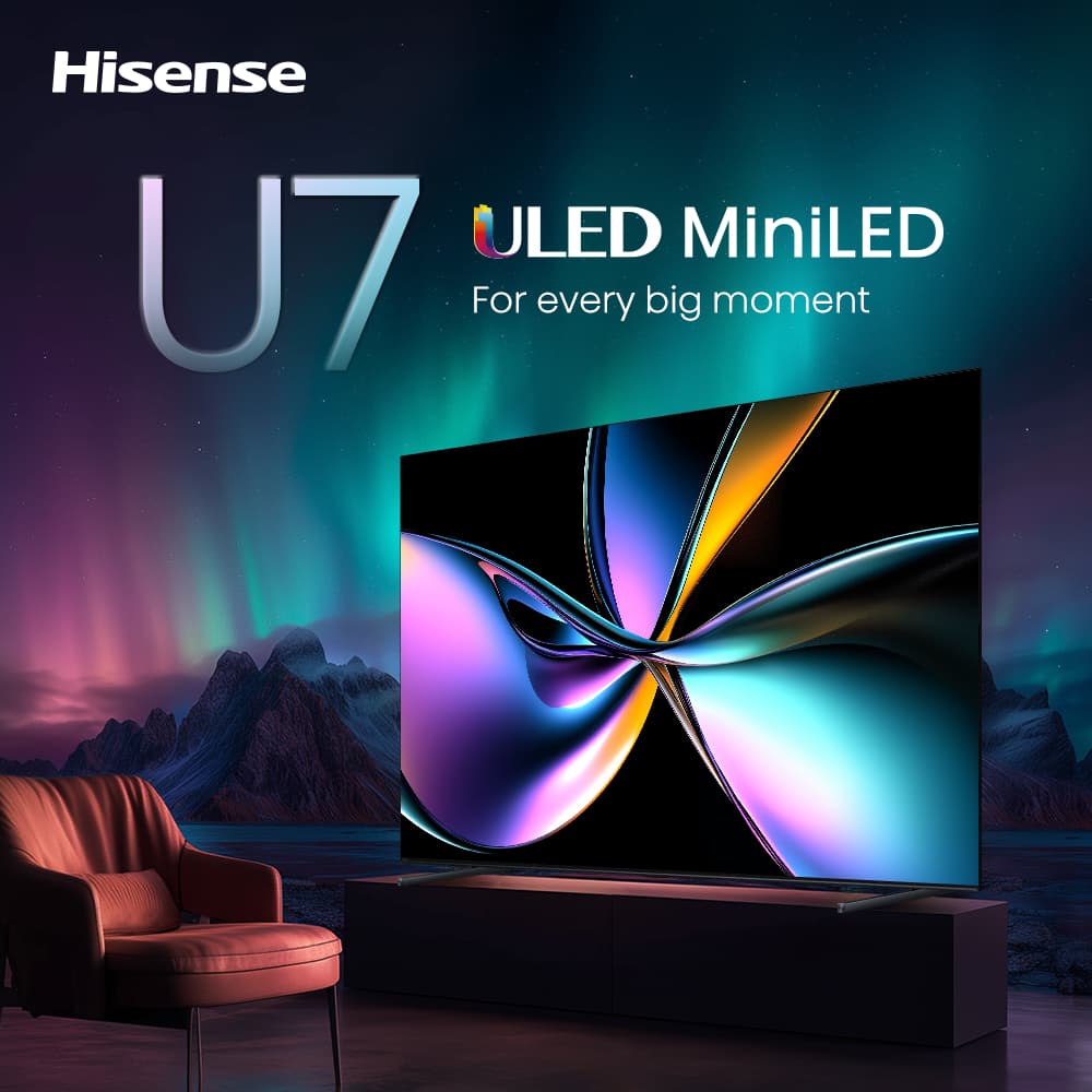 Hisense รุ่น EU7Q สมาร์ททีวี 4K VIDAA Mini-LED Pro ขนาด 55-85 นิ้ว สุดยอดเทคโนโลยีภาพและเสียงเพื่อความบันเทิงสมบูรณ์แบบ https://lnwchill.com