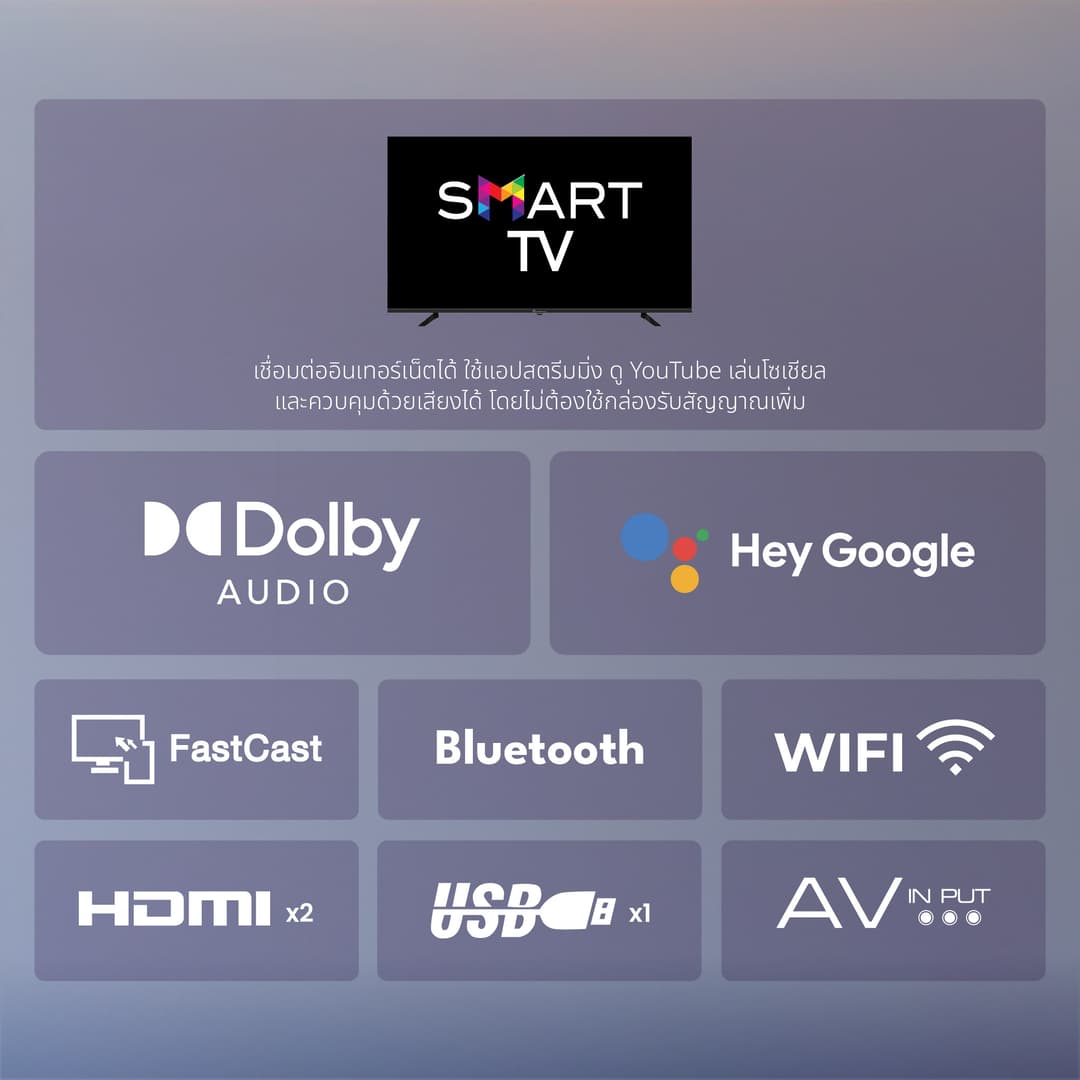 ACONATIC รุ่น 43HS701AN Google TV 43 นิ้ว Full HD LED ดีไซน์ไร้ขอบ Frameless พร้อมผู้ช่วยอัจฉริยะ Google Assistant และรับประกันนาน 3 ปี https://lnwchill.com