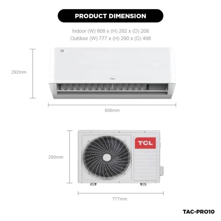 TCL T-PRO TAC-PRO19P แอร์ ขนาด 17,438 BTU ประหยัดไฟเบอร์ 5 แบบ 3 ดาว ระบบ AI Control Inverter เชื่อมต่อ WiFi แอร์ เครื่องปรับอากาศ https://lnwchill.com