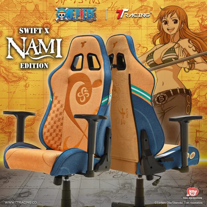 TTRacing Swift X 2020 Nami Edition Gaming Chair เก้าอี้สีเหลือง เก้าอี้เกมมิ่งเพื่อสุขภาพ Ergonomic E-Sport นุ่มสบาย ตามหลักสรีระศาสตร์ เก้าอี้เบาะ นุ่ม เกรดพรีเมี่ยม https://lnwchill.com